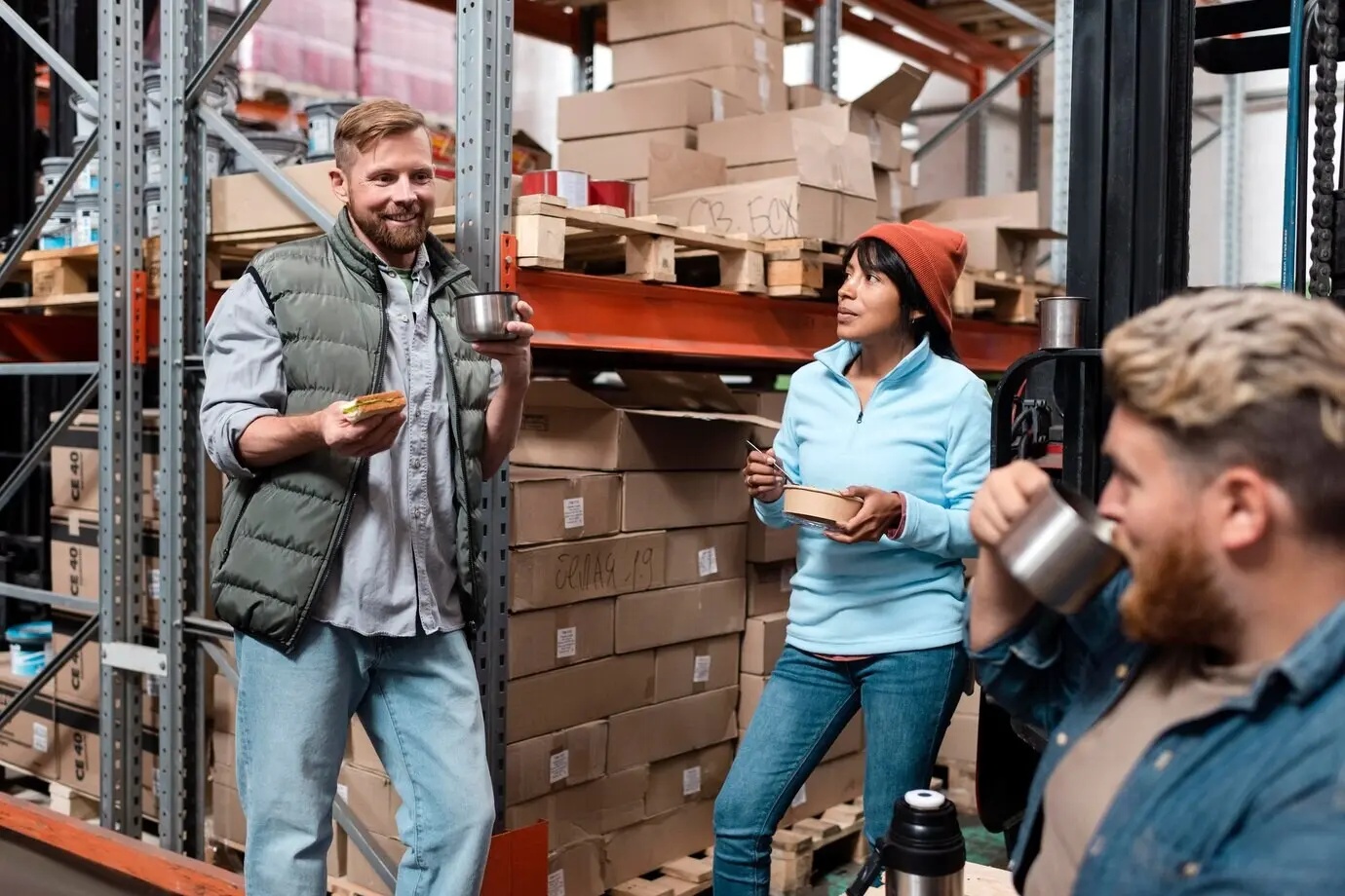 Люди, отвечающие за складскую логистику.